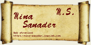 Mina Sanader vizit kartica